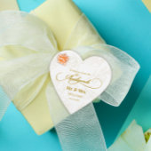 Elegant Luxe Goud Bloemen Bruiloft Dank u Bedankjes Labels