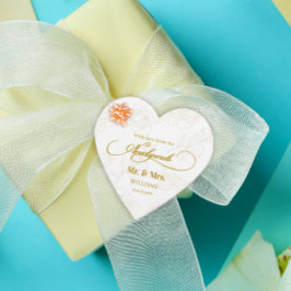 Elegant Luxe Goud Bloemen Bruiloft Dank u Bedankjes Labels