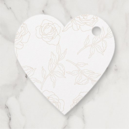 Elegant Luxe Goud Bloemen Bruiloft Dank u Bedankjes Labels (Achterkant)