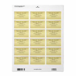 Elegant Luxe Goud bruiloft Etiket