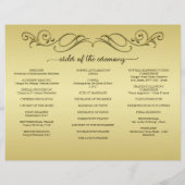 Elegant Luxe Goud bruiloft Flyer (Achterkant)