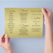 Elegant Luxe Goud bruiloft Flyer (Hand)