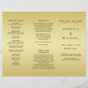 Elegant Luxe Goud bruiloft Flyer