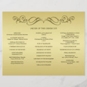 Elegant Luxe Goud  bruiloft Flyer (Achterkant)