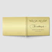 Elegant Luxe Goud  bruiloft Gastenboek (Volledig)