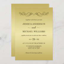 Elegant Luxe Goud  bruiloft