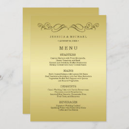 Elegant Luxe Goud bruiloft Menu