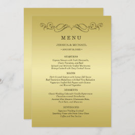 Elegant Luxe Goud bruiloft Menu