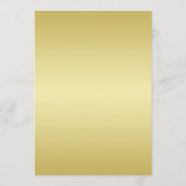 Elegant Luxe Goud bruiloft Menu (Achterkant)