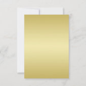 Elegant Luxe Goud  bruiloft RSVP Kaartje (Achterkant)