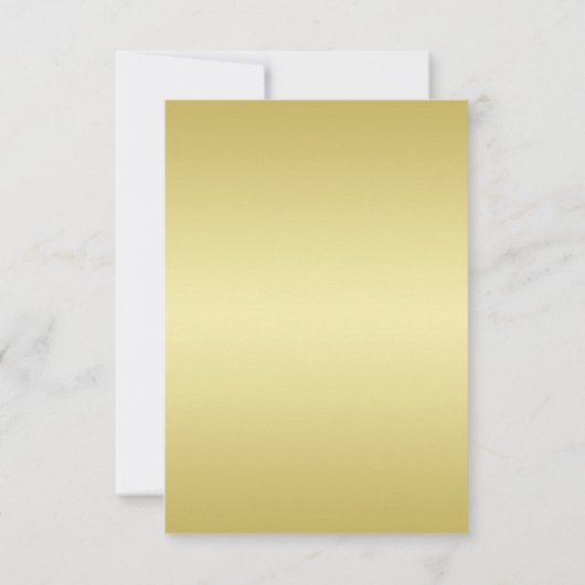 Elegant Luxe Goud bruiloft RSVP Kaartje (Achterkant)