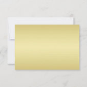 Elegant Luxe Goud  bruiloft RSVP Kaartje (Achterkant)