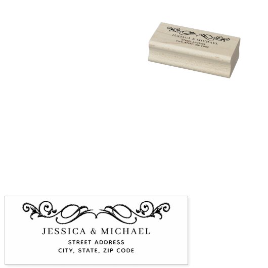 Elegant Luxe Goud  bruiloft Rubberstempel (Gestempeld)