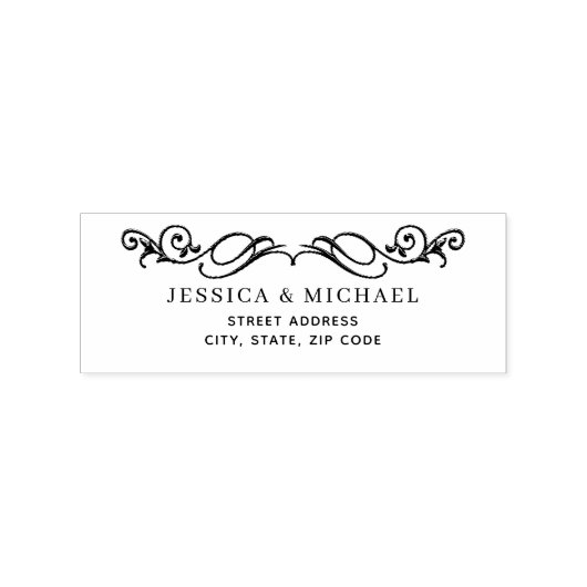 Elegant Luxe Goud  bruiloft Rubberstempel (Afrduk)