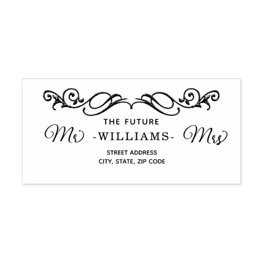 Elegant Luxe Goud  bruiloft Rubberstempel (Afrduk)