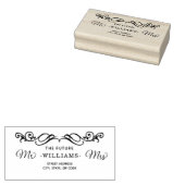 Elegant Luxe Goud  bruiloft Rubberstempel (Gestempeld)