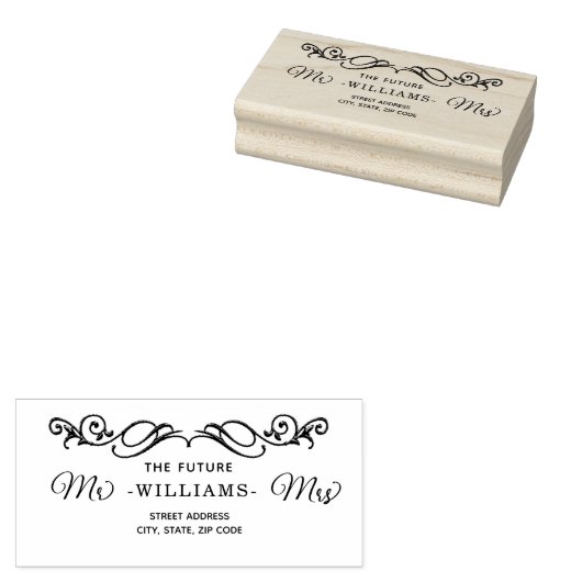 Elegant Luxe Goud  bruiloft Rubberstempel (Gestempeld)