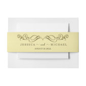 Elegant Luxe Goud bruiloft Uitnodigingen Wikkel (Voorkant Voorbeeld)