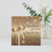 Elegant, luxe, goud, glanzend, vakantie kaart (Staand voorkant)