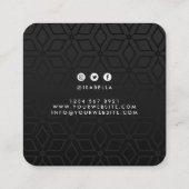 Elegant luxe goud modern vierkant minimalistisch z vierkante visitekaartje (Achterkant)