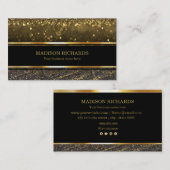Elegant Luxe Goud Zwart Visitekaartje (Voorkant / Achterkant)