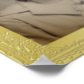 Elegant luxe gouden grens lijst aangepaste foto poster (Hoek)