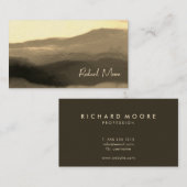 Elegant luxe gouden grunge abstracte handtekening visitekaartje (Voorkant / Achterkant)