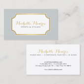 Elegant Luxe Grey Event Stylist Visitekaartje (Voorkant / Achterkant)