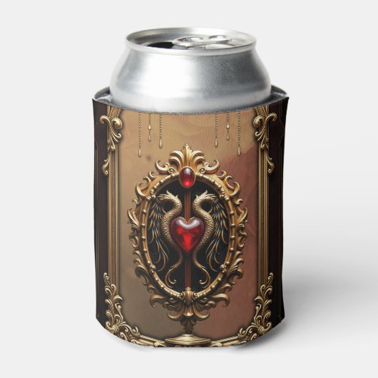 Elegant luxe hart embleem. blikjeskoeler (Blikje Voorkant)