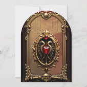 Elegant luxe hart embleem. kaart (Achterkant)