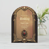 Elegant luxe hart embleem. kaart (Staand voorkant)