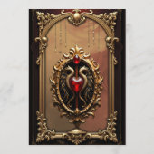 Elegant luxe hart embleem. menu (Achterkant)