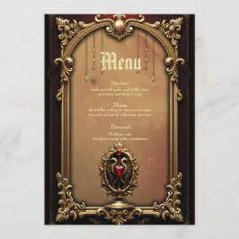 Elegant luxe hart embleem. menu