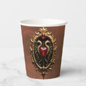 Elegant luxe hart embleem. papieren bekers (Achterkant)