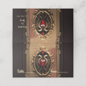 Elegant luxe hart embleem. plaatskaartje (Buitenkant ongevouwen)