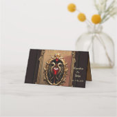 Elegant luxe hart embleem. plaatskaartje (Achterkant)