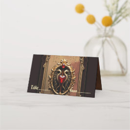 Elegant luxe hart embleem. plaatskaartje