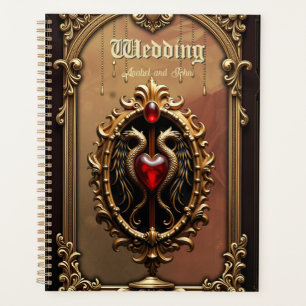 Elegant luxe hart embleem. planner