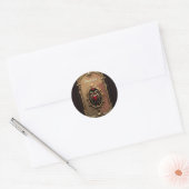 Elegant luxe hart embleem. ronde sticker (Envelop)