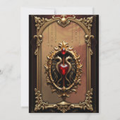 Elegant luxe hart embleem save the date (Achterkant)