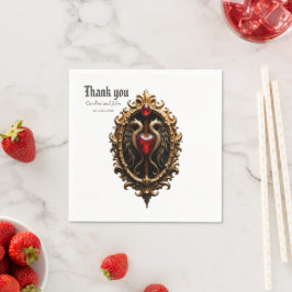 Elegant luxe hart embleem. servet