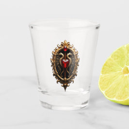 Elegant luxe hart embleem. shot glas