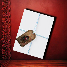 Elegant luxe hartembleem cadeaulabel
