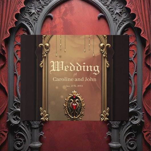 Elegant luxe hartembleem.  gastenboek