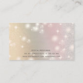 Elegant luxe hologram abstract parelmonogram visitekaartje (Achterkant)