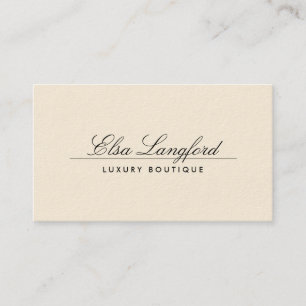 Elegant Luxe Ivory Boutique Designer Visitekaartje