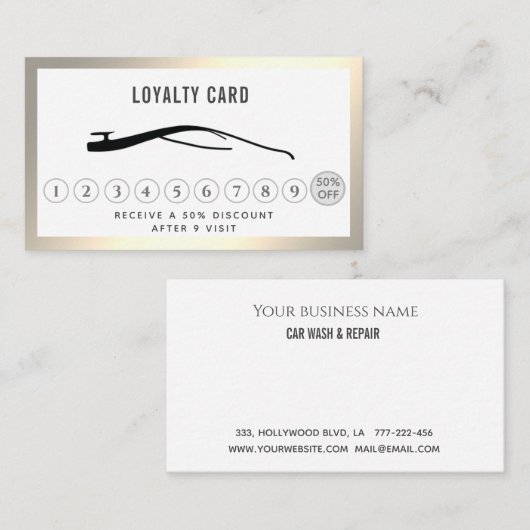 Elegant luxe logo klantenkaartje (Voorkant / Achterkant)