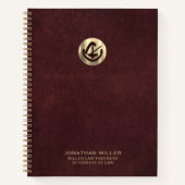 Elegant Luxe Logo Oxblood Leather Notitieboek (Voorkant)