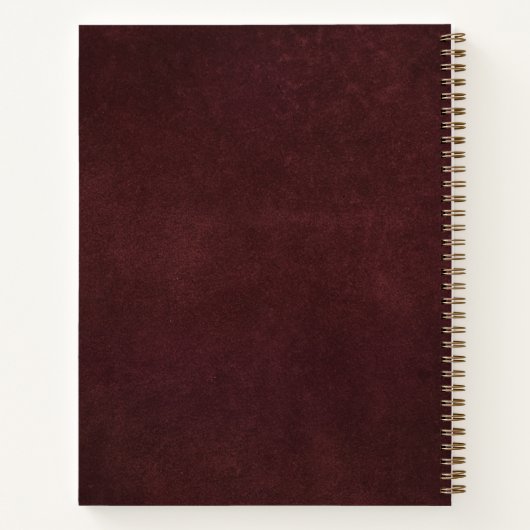 Elegant Luxe Logo Oxblood Leather Notitieboek (Achterkant)