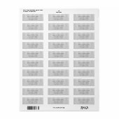 Elegant luxe luxe blik etiket (Full Sheet)